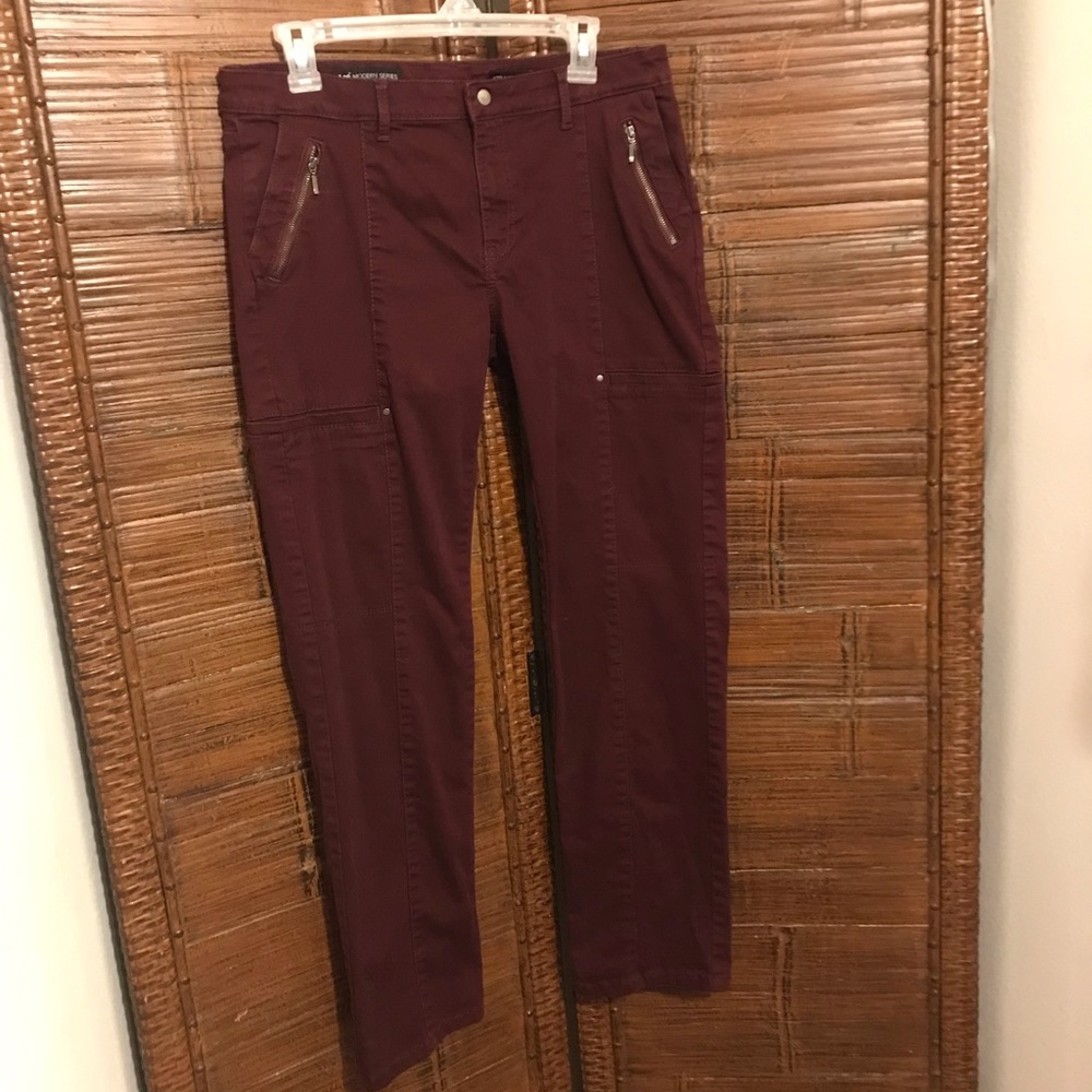 Lee Straight Fit Burgundy Brown Jeans
